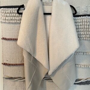 Blank NYC Cream and Gray Poncho